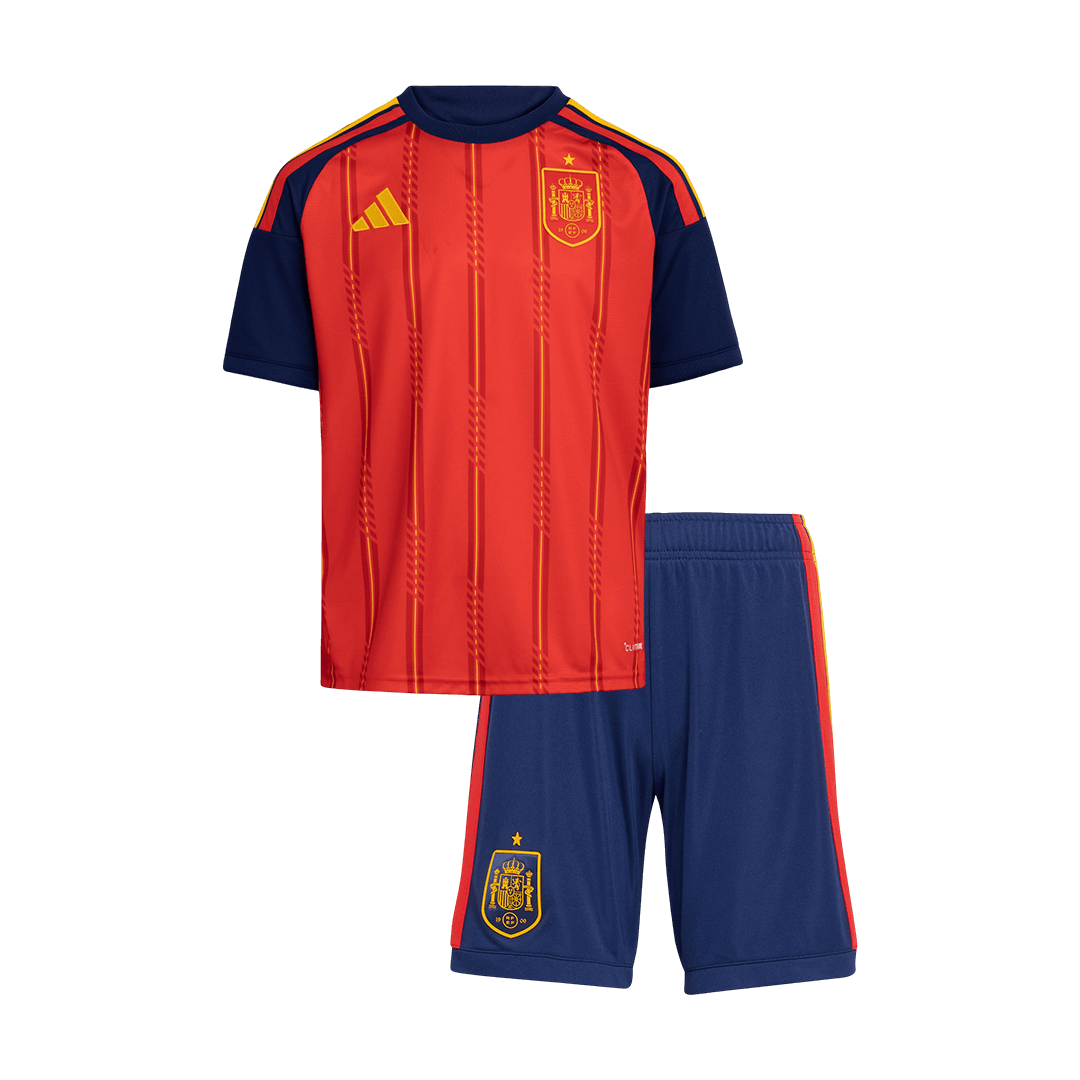 Spain Infantil Casa World Cup Futebol Camisa Conjunto (Camisa+Shorts) 2026 Vermelho